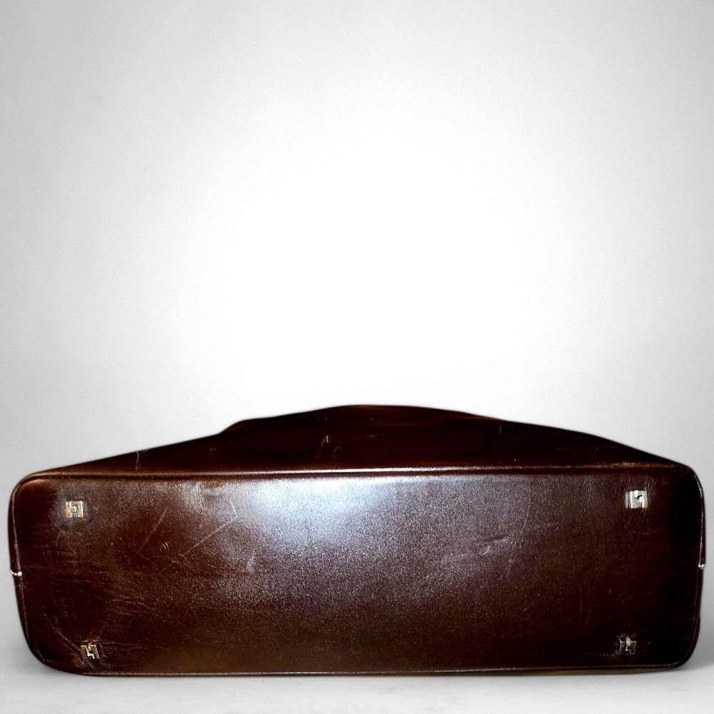 Lambertson Truex Classic Leather Hobo Bag in Dark Brown - Picture 6 of 12